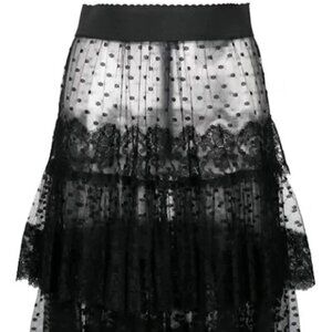 Dolce & Gabbana Sheer Lace Skirt